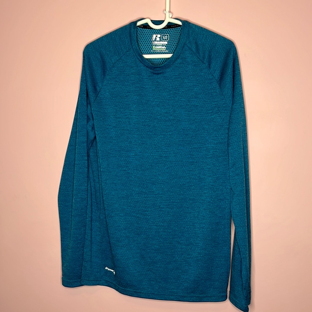 Russell Training Fit Blue Long Sleeve Active Shirt